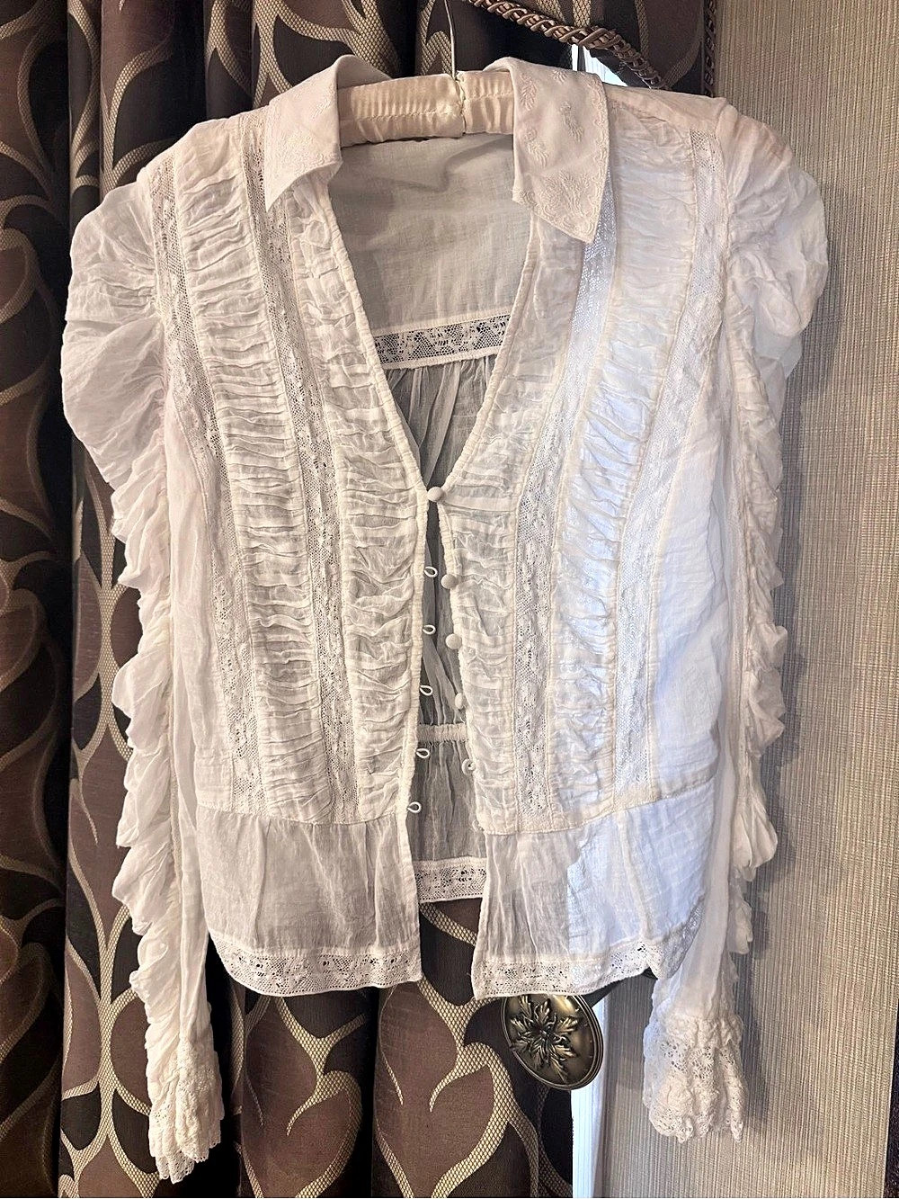 Free People Lace Lover Blouse White